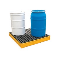 UltraTech International Inc 1341 UltraTech 48" X 48" X 7" 4 Drum Flexible Models Ultra-Spill P4 Spill Pallet Without Drain